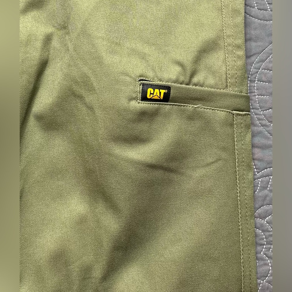Caterpillar Men’s Green Twill Utility Pants NWT Size 32/32 - Picture 5 of 12